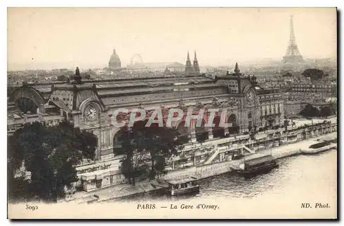 Ansichtskarte AK Paris La Gare d'Orsay Tour Eiffel