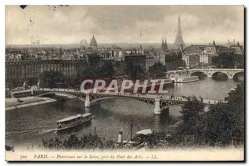 Cartes postales Paris Panorama sur la Seine pris du Pont des Arts Tour Eiffel