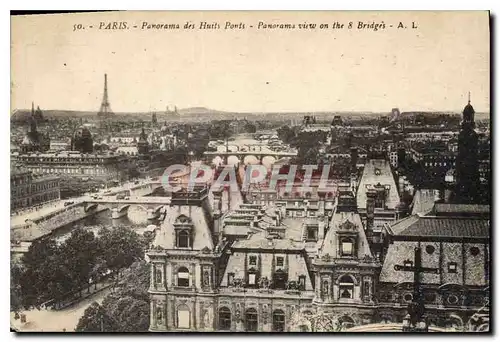 Ansichtskarte AK Paris Panorama des Huits Ponts  Tour Eiffel