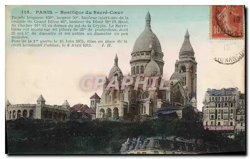 Cartes postales Paris Basilique du Sacre Coeur