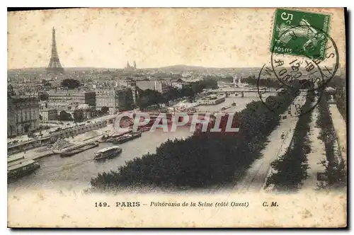 Ansichtskarte AK Paris Panorama de la Seine cote Ouest Tour Eiffel