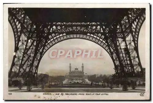 Ansichtskarte AK Paris Vue du Trocadero prise sous la Tour Eiffel