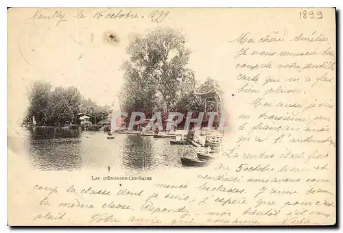 Cartes postales Lac d'Enghien les Bains Carte 1899