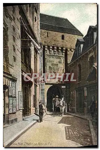 Cartes postales Mont S Michel La Porte du Roi Ane Mule