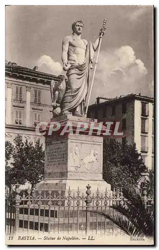 Cartes postales Bastia Statue de Napoleon