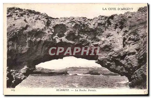 Cartes postales Biarritz La Roche Percee