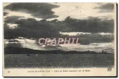 Cartes postales Saint Jean de Luz Effet de Soleil couchant sur la Rade