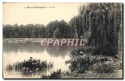 Cartes postales Bois de Boulogne Le Lac