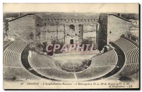 Ansichtskarte AK Orange L'Ampitheatre Romain L'Hemicycle a 55m 60 de Rayon et 77 m 60 de Profondeur