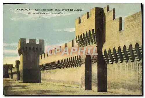Cartes postales Avignon Les Remparts Boulevard St Michel