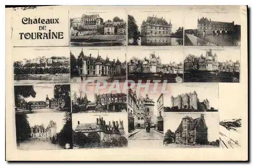 Cartes postales Chateaux de Touraine