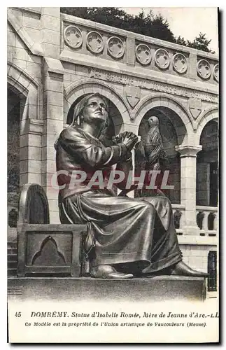 Cartes postales Domremy Statue d'Isabelle Rome Mere de Jeanne d'Arc