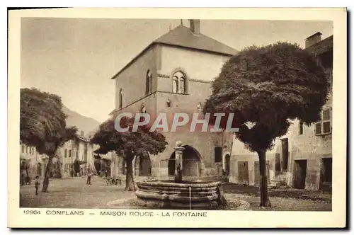 Cartes postales Conflans Maison Rouge La Fontaine