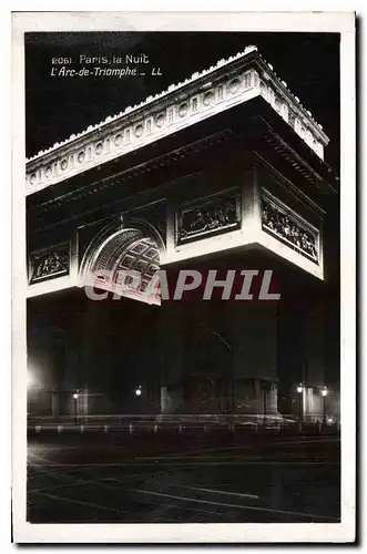 Cartes postales Paris la Nuit L'Arc de Triomphe