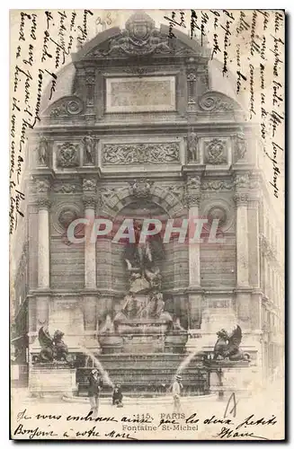 Cartes postales Paris Fontaine St Michel