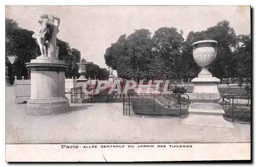 Ansichtskarte AK Paris Allee Centrale du Jardin des Tuileries