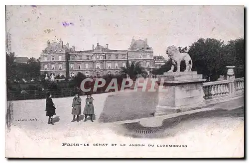 Ansichtskarte AK Paris Le Senat et le Jardin du Luxembourg