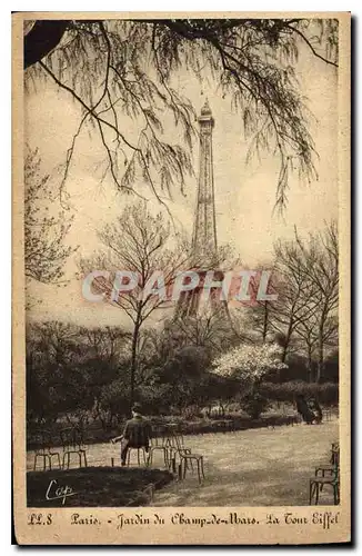 Ansichtskarte AK Paris Jardin du Champs de Ibars La Tour Eiffel