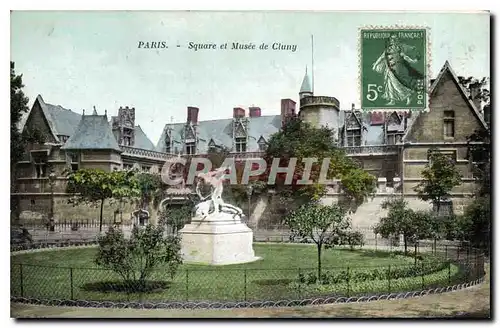 Cartes postales Paris Square et Musee de Cluny