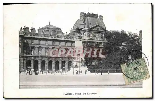 Ansichtskarte AK Paris Cour du Louvre