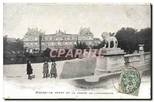 Ansichtskarte AK Paris Le Senat et le Jardin du Luxembourg