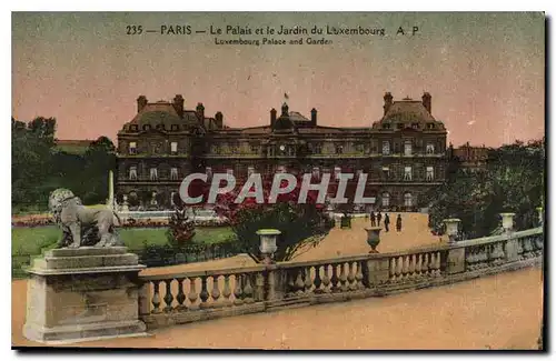 Ansichtskarte AK Paris Le Palais et le Jardin du Luxembourg