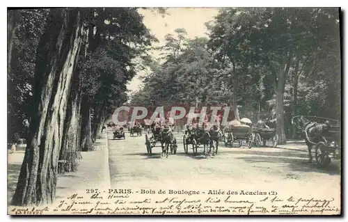 Ansichtskarte AK Paris Bois de Boulogne Allee des Acacias Chevaux