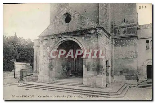 Ansichtskarte AK Avignon Cathedrale le Porche XII siecle