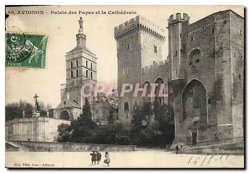 Cartes postales Avignon Palais des Papes et la Cathedrale