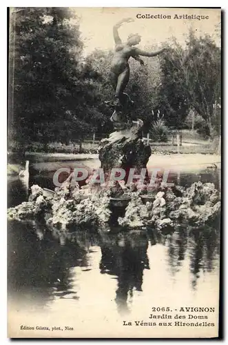 Cartes postales Avignon Jardin des Doms La Venus aux Hirondelles