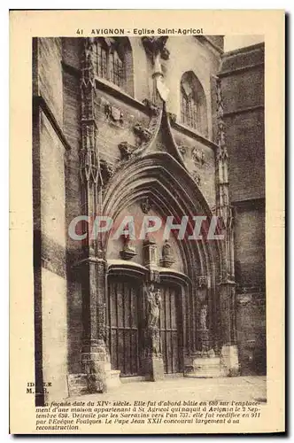 Cartes postales Avignon Eglise Saint Agricot