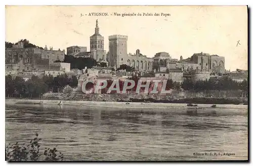 Cartes postales Avignon Vue generale du Palais des Papes