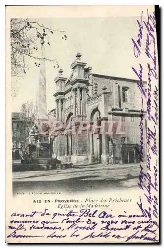 Cartes postales Aix en Provence Place des Precheurs Eglise de la Madeleine