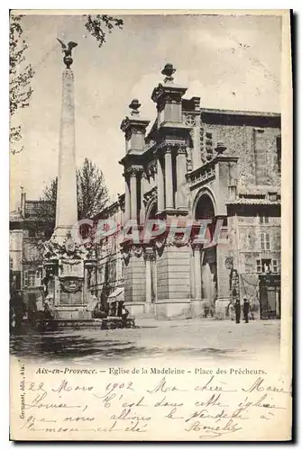 Cartes postales Aix en Provence Eglise de la Madeleine Place des Precheurs