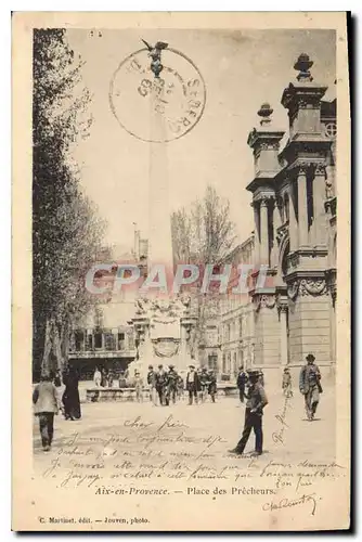 Ansichtskarte AK Aix en Provence Place des Precheurs