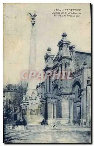 Cartes postales Aix en Provence Eglise de la Madeleine Place des Precheurs