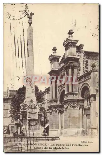 Cartes postales Aix en Provence La Place des Precheurs Eglise de la Madeleine