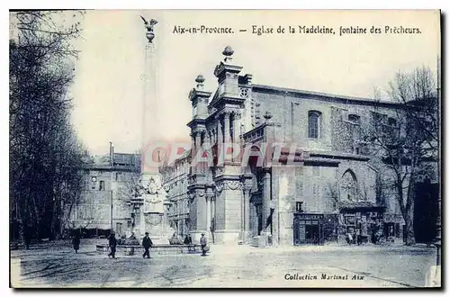 Cartes postales Aix en Provence Eglise de la Madeleine fontaine des Precheurs