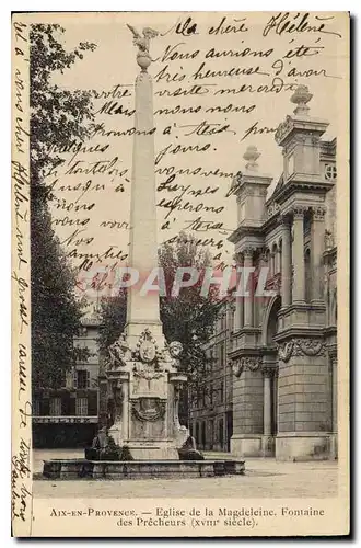 Cartes postales Aix en Provence Eglise de la Magdeleine Fontaine des Precheurs