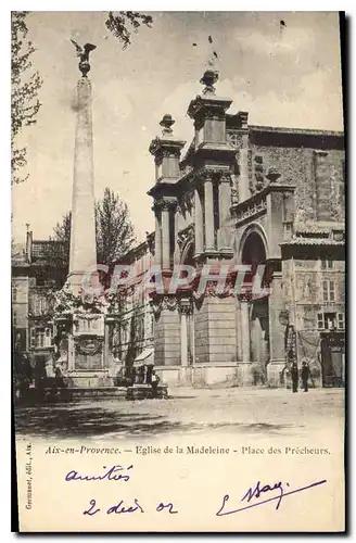 Cartes postales Aix en Provence Eglise de la Madeleine Place des Precheurs