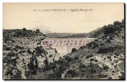 Cartes postales Environs d'Aix en Provence Digue du Barrage Zola