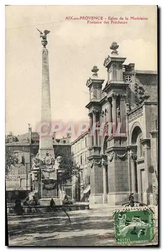 Cartes postales Aix en Provence Eglise de la Madeleine Fontaine des Precheurs