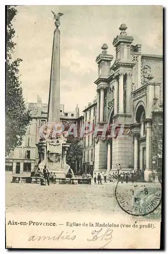 Cartes postales Aix en Provence Eglise de la Madeleine vue de profil