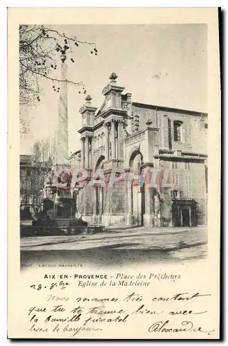 Cartes postales Aix en Provence Place des Precheurs Eglise de la Madeleine