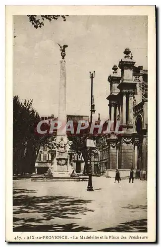 Ansichtskarte AK Aix en Provence La Madeleine et la Place des Precheurs