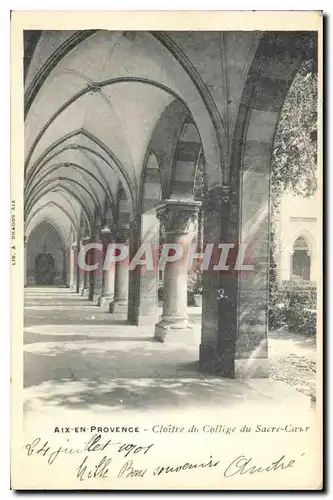 Cartes postales Aix en Provence Cloitre du College du Sacre Coeur