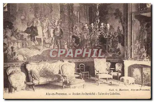 Cartes postales Aix en Provence Ancien Archeveche Salon des Gobelins