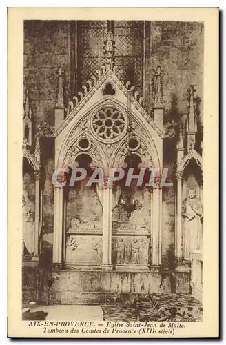 Cartes postales Aix en Provence Eglise Saint Jean de Malte tombeau des Comtes de Provence XIII siecle