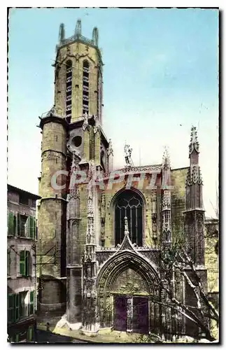 Ansichtskarte AK La Cite du Roy Rene Aix en Provence la Cathedrale St Sauveur monument historique facade et Cloch