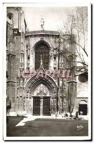 Ansichtskarte AK Aix en Provence la Cathedrale St Sauveur facade Gothique du XV siecle